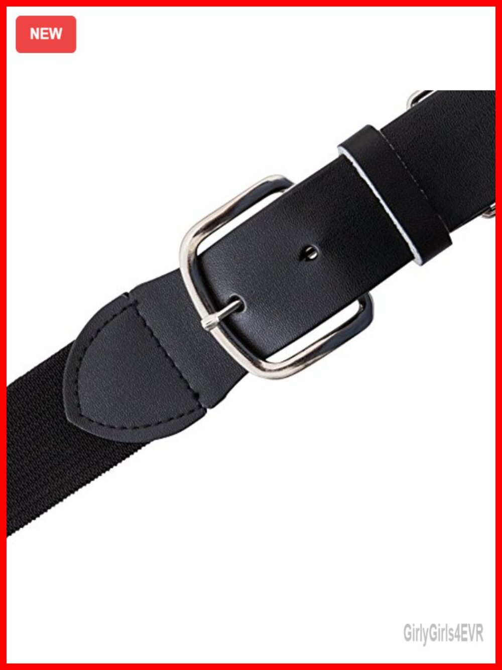 Stretch Elastic Nylon Uniform Belt for Baseball & Softball, Adjustable Metal